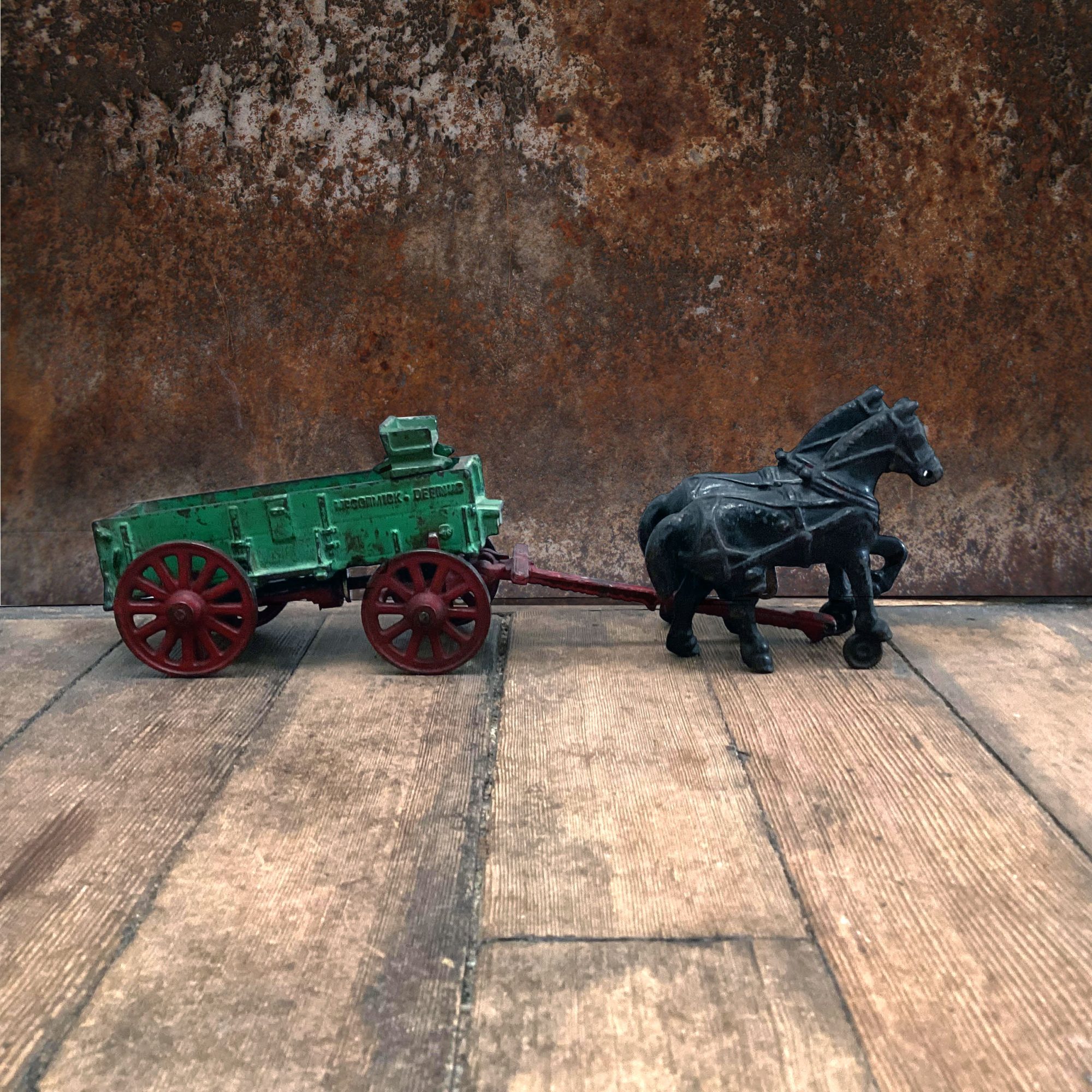 Antique Arcade Toys McCormick-Deering Horse Drawn Weber Farm Wagon